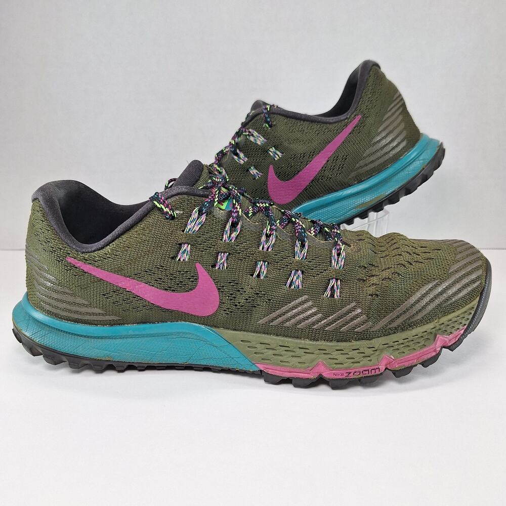 Nike Air Zoom Terra Kiger 3 Womens 9 Green 749335-300 Trail Running Shoes
